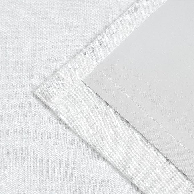 Vision Home White Pinch Pleated Full Blackout Curtains Thermal Insulated Window Curtains 72 inch for Living Room Bedroom Room Darkening Pinch Pleat Drapes with Hooks Back Tab 2 Panel 40" Wx72 L