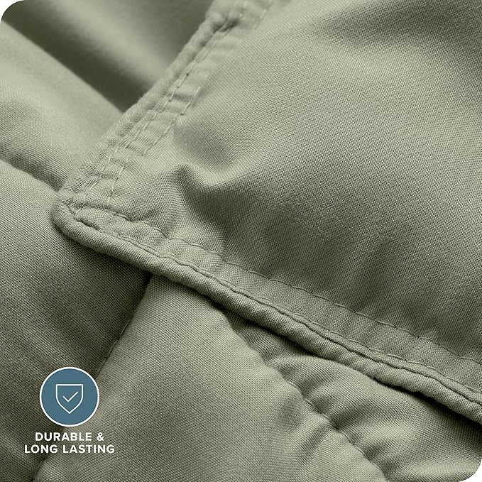 Bare Home Comforter Set - Oversized Queen Size - Ultra-Soft - Goose Down Alternative - Premium 1800 Series - All Season Warmth (Oversized Queen, Sage)