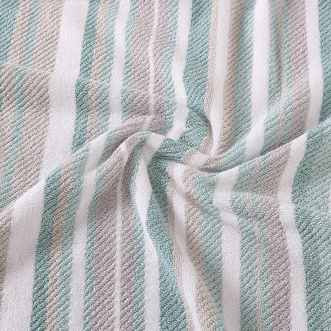 Tommy Bahama - Bath Towels Set, Highly Absorbent Cotton Bathroom Decor, Fade Resistant (Ocean Bay Blue, 3 Piece)