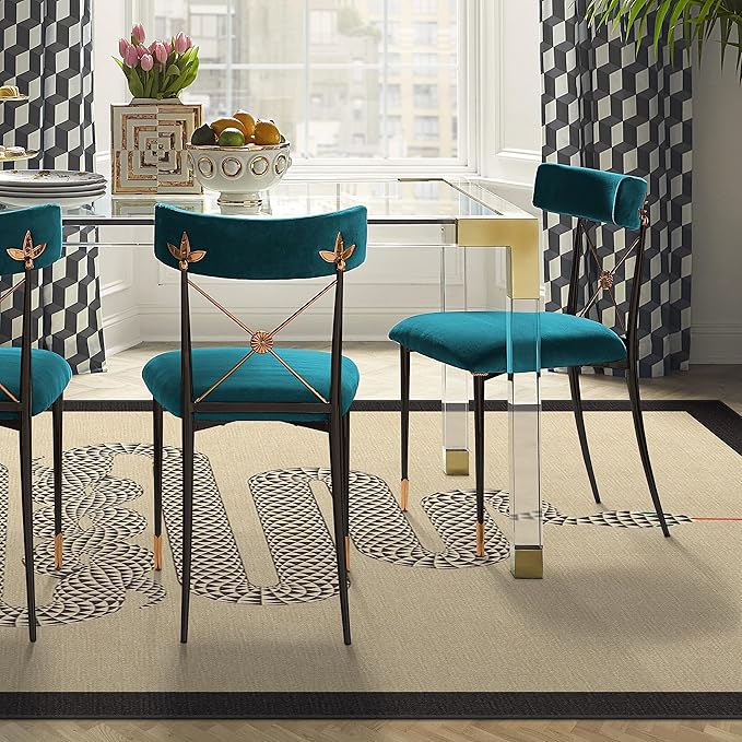 RUGGABLE x Jonathan Adler Washable Modern Area Rug – Venom Neutral 9x12, Stain-Resistant, Non-Slip – Large Machine Washable Rugs for Living Room, Bedroom, Hallway, Entryway & Office–with Standard Pad