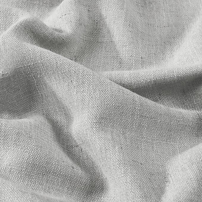 Vision Home Light Grey Pinch Pleated Full Blackout Curtains Linen Blended Room Darkening Curtain Panels 120 inch for Living Room Bedroom Thermal Insulated Pinch Pleat Drapes with Hooks 40" Wx120 Lx2