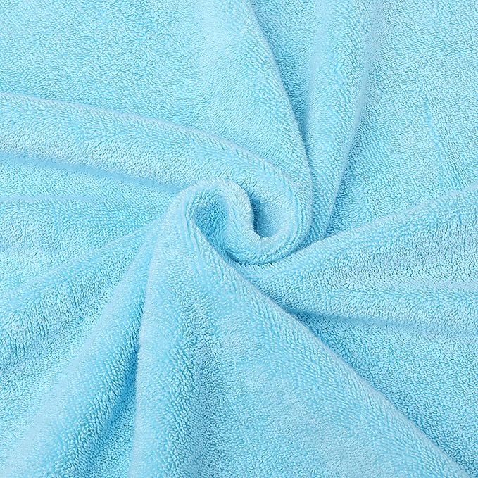 Super Absorbent Quick Drying | Hotel Grade Extra Large Bath Towels, 2-Piece Set, Bathroom Luxury Soft Towels-650GSM Cotton Luxury Beach Bath Towel 80x160cm (31.5x63 inches)(Sky Blue)