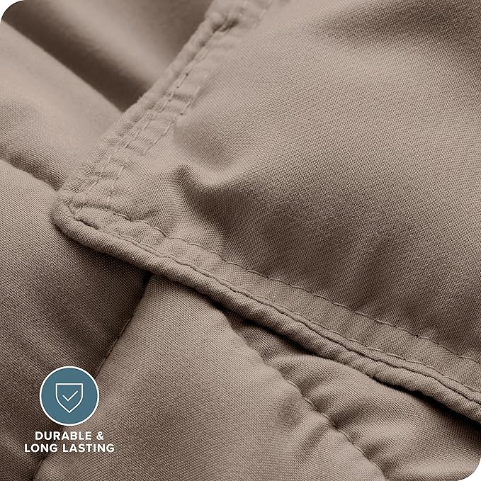 Bare Home Comforter Set - Oversized King Size - Ultra-Soft - Goose Down Alternative - Premium 1800 Series - All Season Warmth (Oversized King, Taupe)