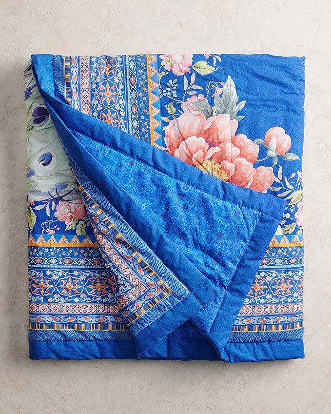 Maison d' Hermine Throw Blanket for Couch Lightweight Soft Warm Breathable Cotton Throw Blankets for Bed Girls Boys Women Men Gifts Sofa Travel Living Room Chair Bedding (60"x80", Peacock)