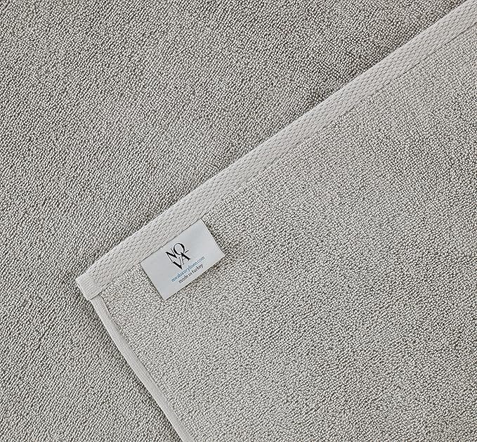 NOVA Luxury Linen - Hotel Quality Turkish Towel Set for Bathroom (4 Pcs Hand Towel Set, Mirage Grey)