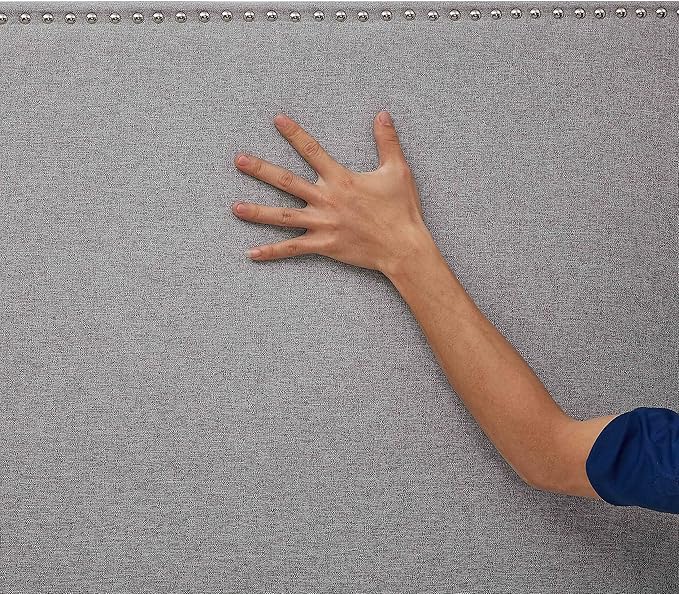 Ball & Cast Upholstered Headboard, King/Full/Queen, Grey