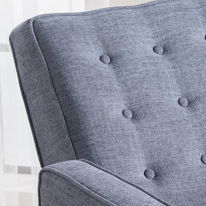 Christopher Knight Home Mervynn Mid-Century Modern Fabric Recliners, 2-Pcs Set, Dark Blue