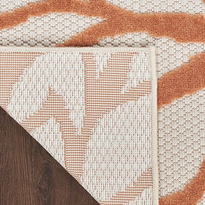 Nourison Home Aloha Indoor-Outdoor Ivory Multicolor 5'3" x 7'5" Area Rug, Easy Cleaning, Non Shedding, Bed Room, Living Room, Dining Room, Backyard, Deck, Patio (5x7)